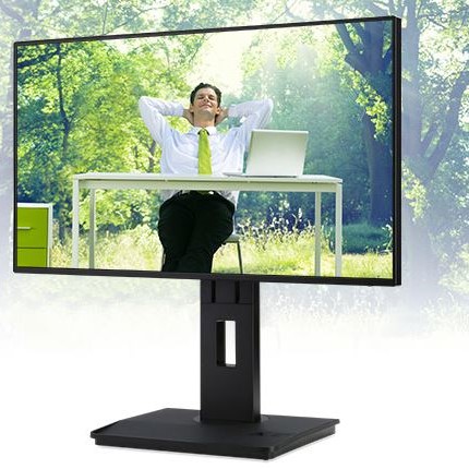 Acer B227Qbmiprx 21.5 cala IPS - mężczyzna przy biurku na ekranie monitora