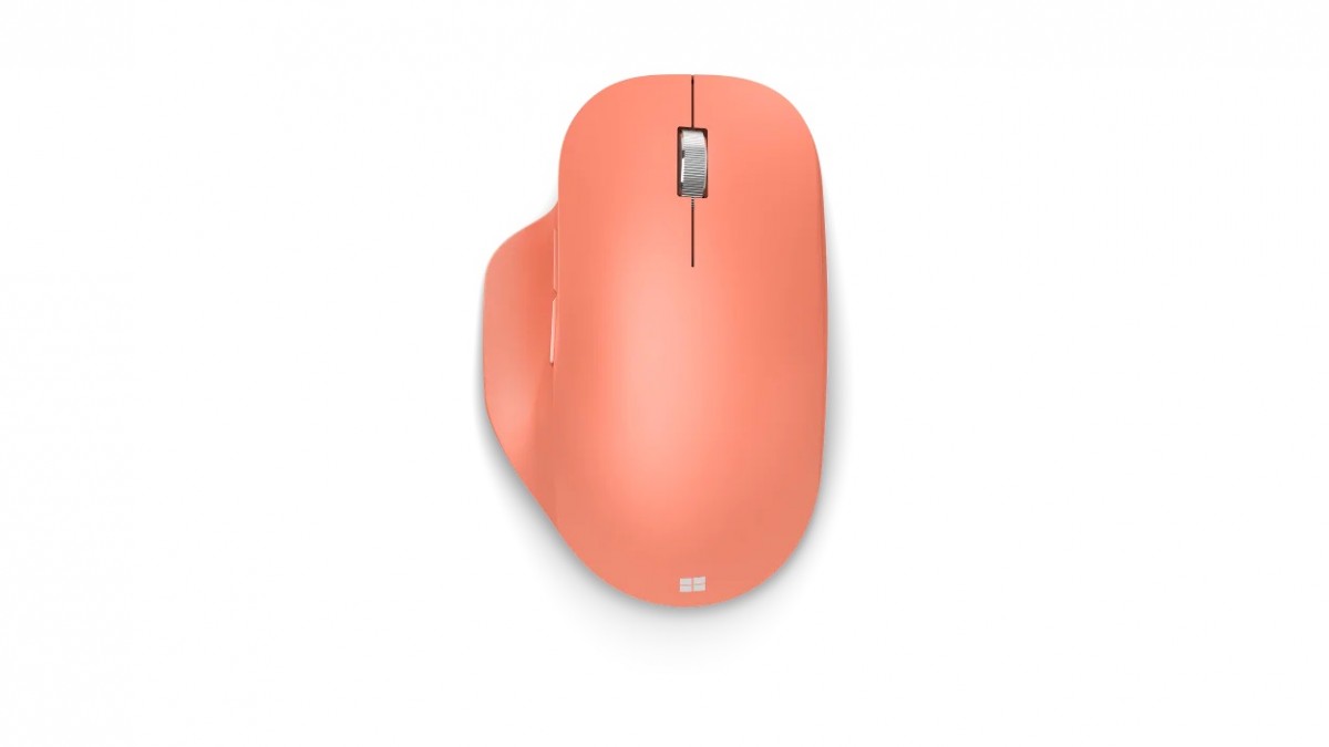 Microsoft Bluetooth Ergonomic Mouse Peach - widok z góry