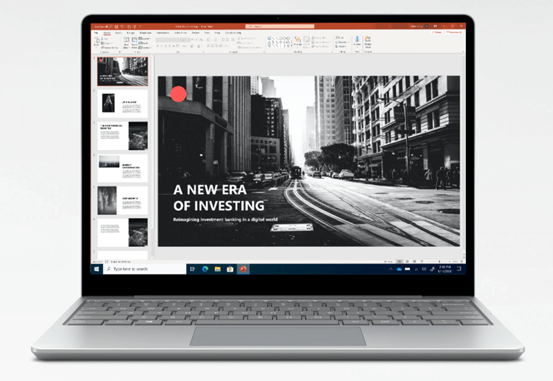 Microsoft Surface Laptop GO - otwarty