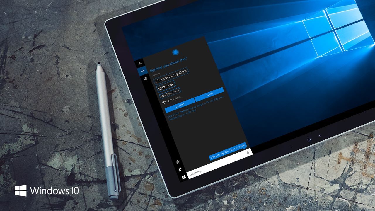 Windows 10 na tablecie
