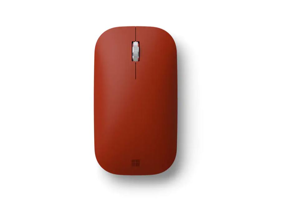 Surface Mobile Mouse czerwona widok z góry