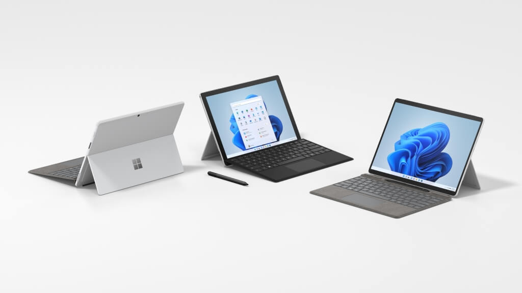 Microsoft Surface Pro 8 platynowy - rodzina laptopów